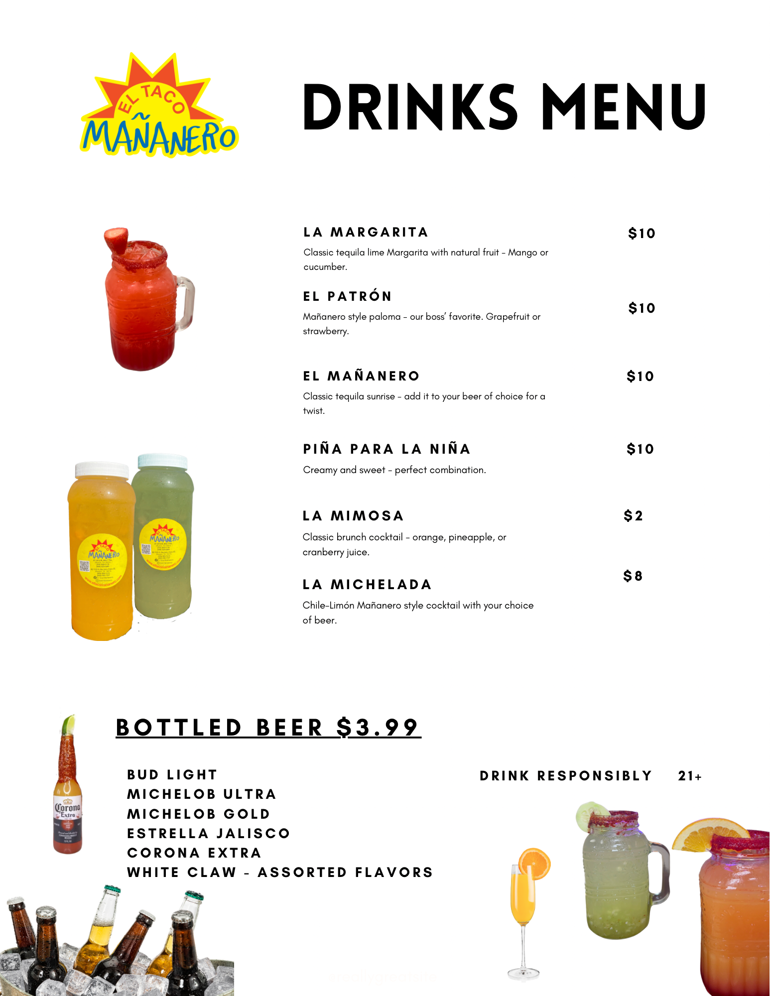 DRINKS MENU